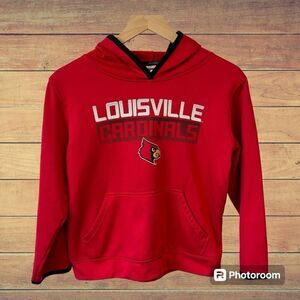 Boys Red Louisville Cardinals Hoodie   Size L 10-12   GUC